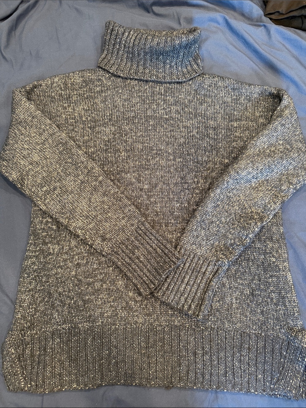 Banana Republic Gray Marled Turtleneck Sweater